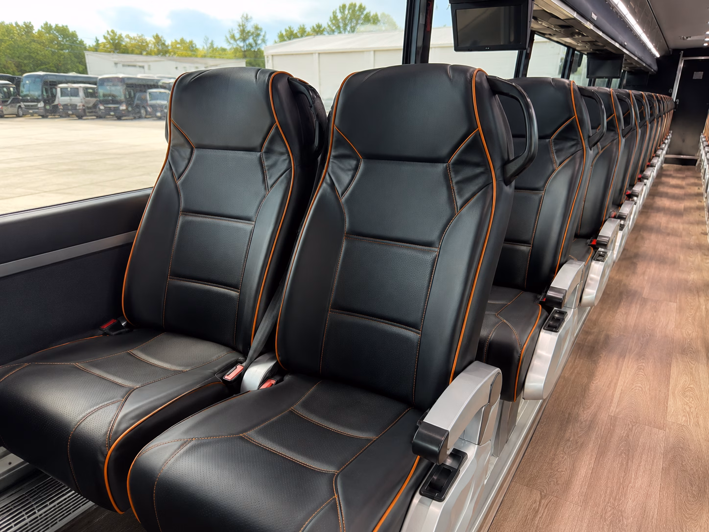 charter buses for centralia and hallsville prom groups heading into columbia