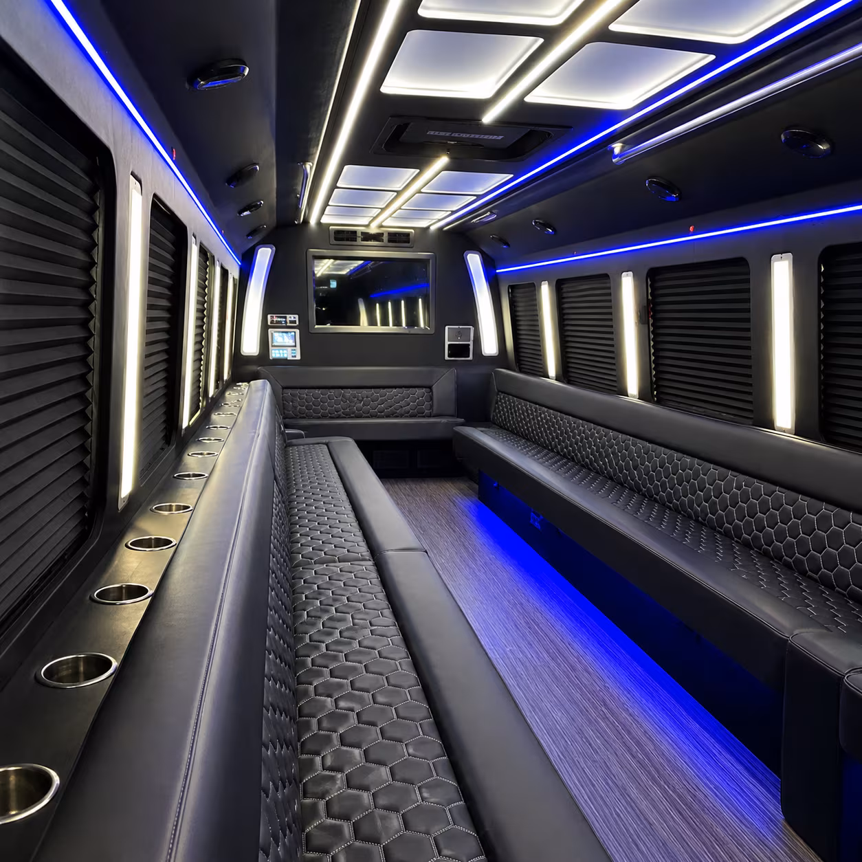 columbia party bus rental interior