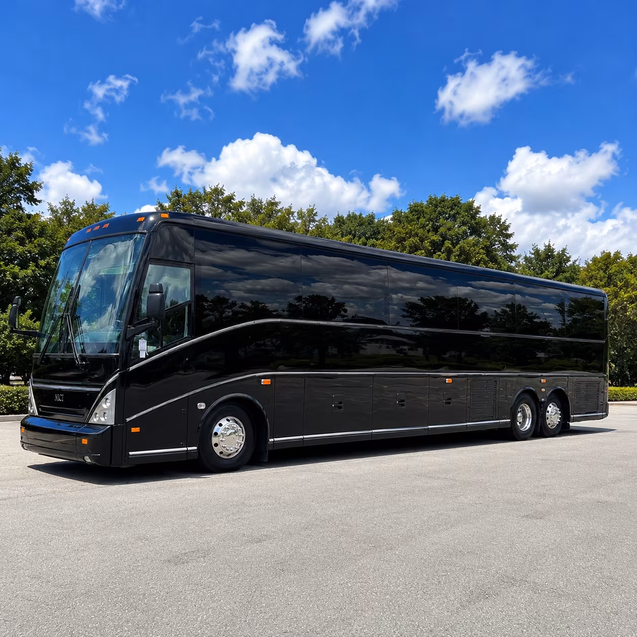 columbia regional airport charter bus pickups for government and military groups